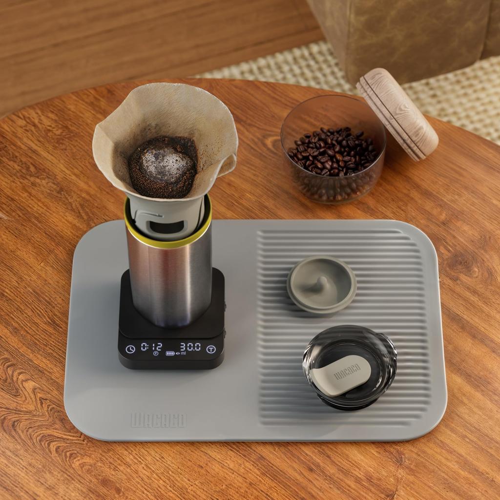 WACACO Exagram Pro Coffee Scale with Timer Smart Espresso Scale Automatic Timing Rechargeable Mini Digital Coffee Weight Scales Gram Ounce Milliliter