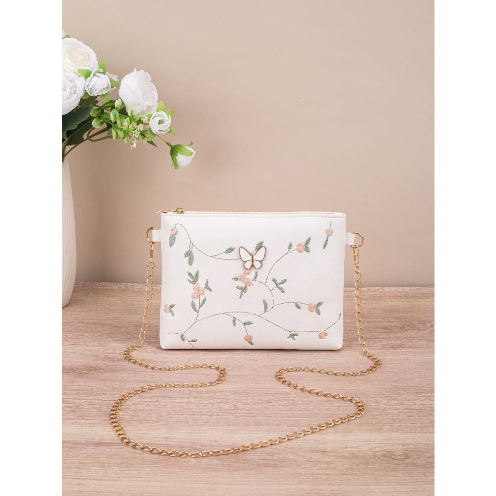 Bestickte Unterarmtasche Damen Schultertasche Stilvolle einfache Unterarmtasche