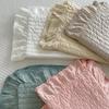 Sand Washed Cotton Quilted Bedspread Bedding Set 3pcs - Ruffle Design, Natural Plant Dyed Lightweight Summer Quilt for Home Deco