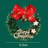 Mini Christmas Wreath Decoration with Bells and Ribbon Holiday Ornaments for Tree Gift Home Decor Merry Christmas Accessory