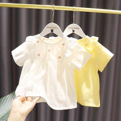 Summer Fresh Princess Dress for Baby Girls – Floral Skirt and Doll Shirt Set