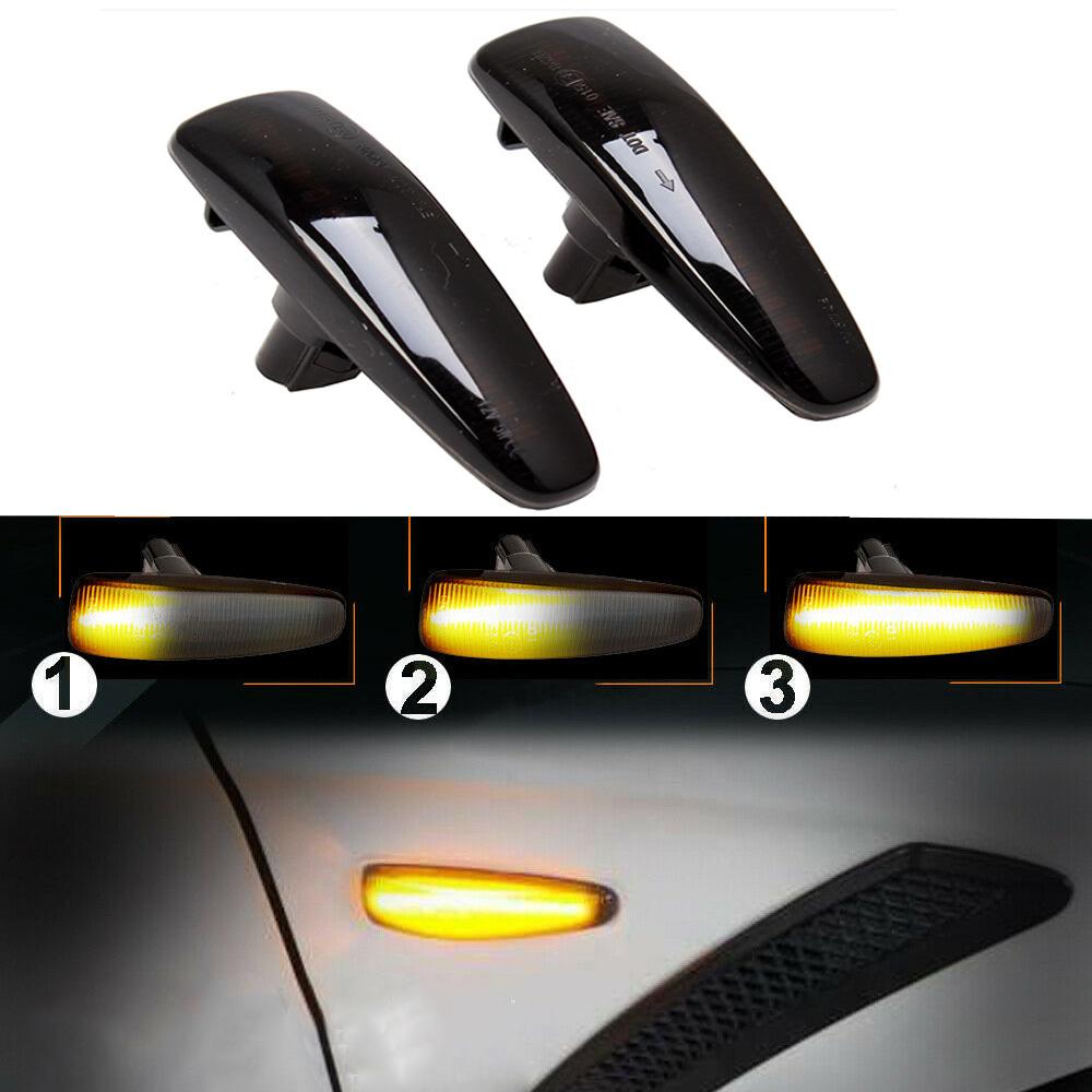 

Для Mitsubishi Lancer Evo X Mirage Outlander Sport /RVR/ASX Послідовна лінза димового маркера Жовтий світлодіодний бічний маркер повороту