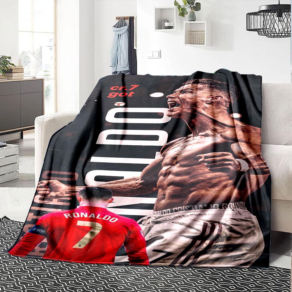 Cristiano Ronaldo Celebration Blanket Durable Comfort Perfect for Couch Seaside Livingroom Four Seasons Multipurpose Digital Print