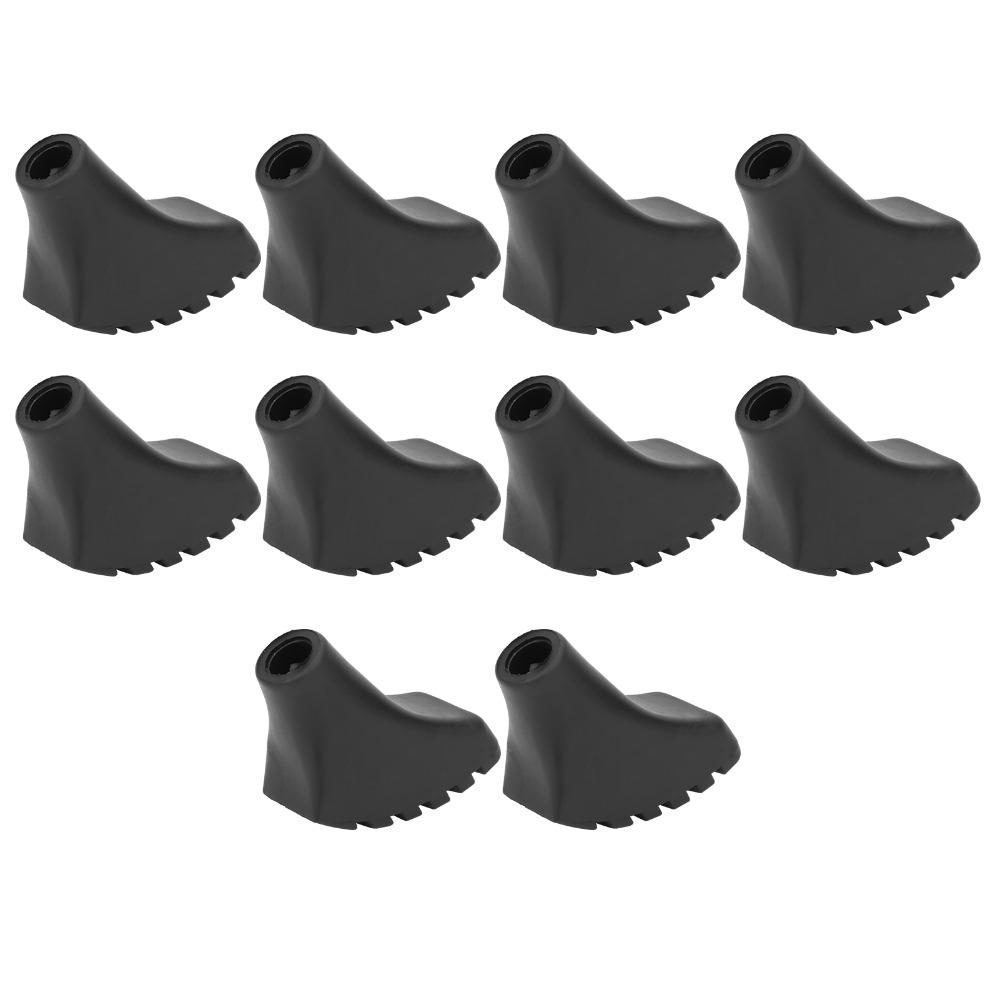 10 Stuks Zwarte Wandelstok Tip Rubber Wandelstokken Schoen Tips Wandelstok Pad Zand Modder Terrein