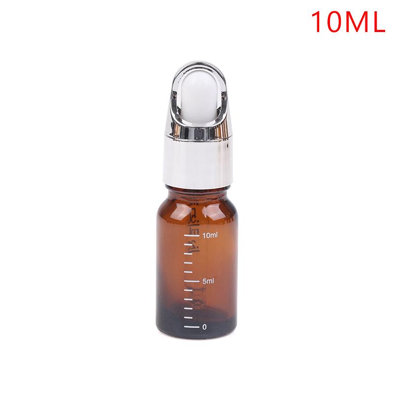 1PC 5-100ml Dropper Bottles With Scale Reagent Eye Drop Amber Glass Aromatherapy Liquid Pipette Bottle Refillable Bottles Travel