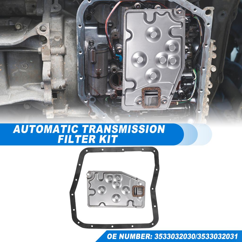 UXCELL A140E Automatic Transmission Filter Kit CVT Oil Cooler Filter Oil Pan Gasket Kit Fit for Toyota Camry 1988-1993