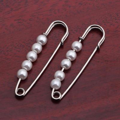 Perlen Sicherheitsnadeln Vintage Mode Simulierte Perle Brosche Pin Schmuck Ornamente für Schal Mantel Tasche Kleidung Dekoration Zubehör