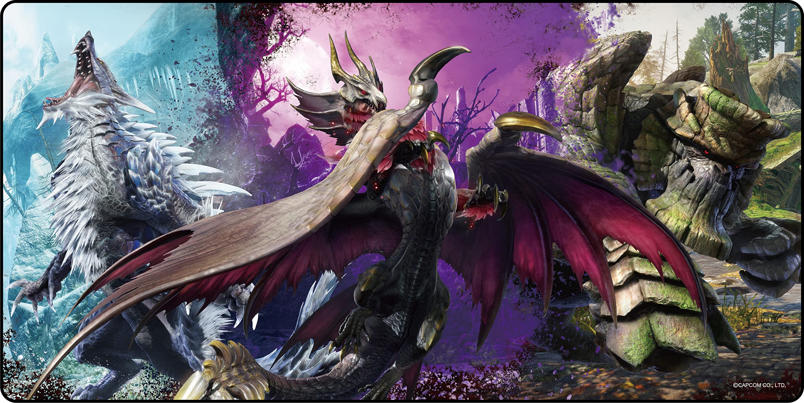 

Capcom Monster Hunter Rise Sunbreak Игровой коврик для мыши Тип C Ш800 x В400 x Т3мм Полиэстер Синтетическая резина Прибл.