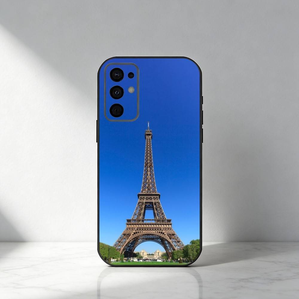 Coque de téléphone Célèbres Monuments du Monde Pour Samsung S25,S24,S21,S22,S23,S30,Ultra,S20,Plus,Fe,Note,5G Housse Noire