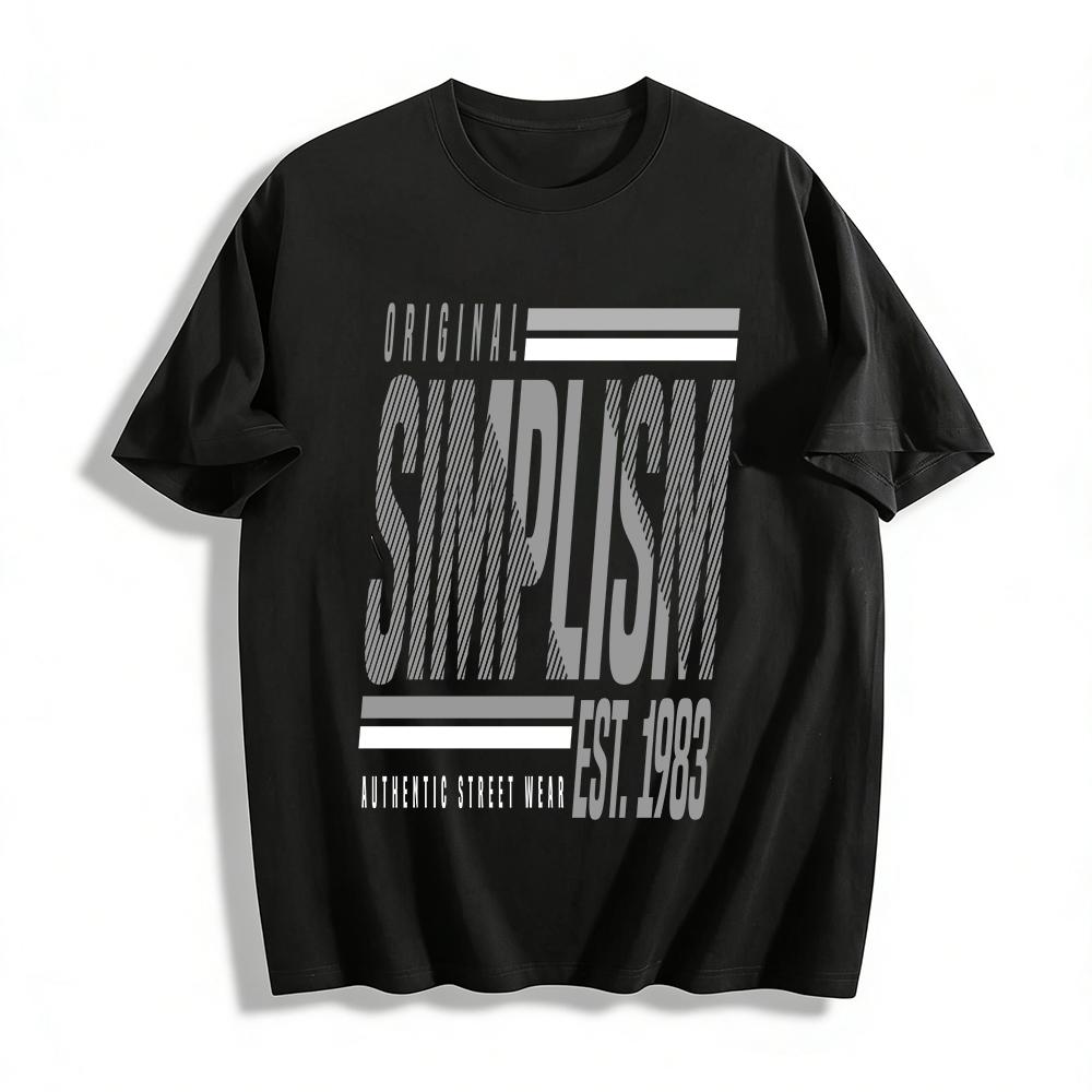 

Vintage Simplism 1983 Heavyweight Cotton Graphic Tee Unisex Pure cotton T-shirt XXS