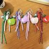 Creative leather apple bag pendant keychain exquisite and cute fruit cotton pendant bag accessories small gifts