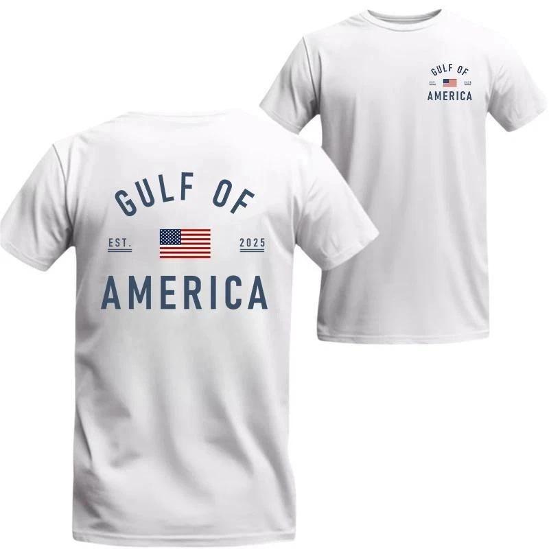 Gulf of America Patriotic USA Flag Minimalist Graphic Unisex Shirt L