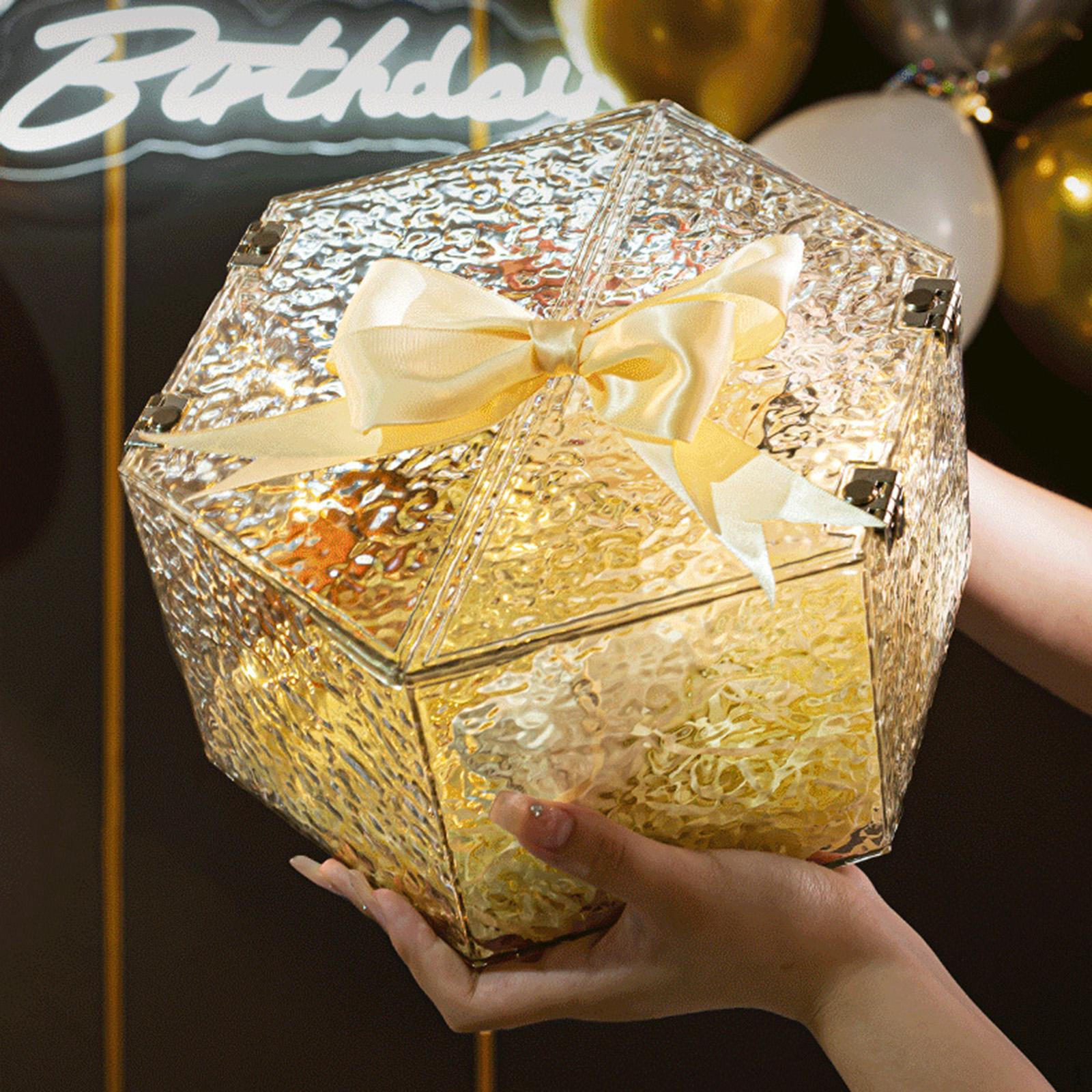 

Gift Box Proposal Birthday Packging with Lid for Wedding Christmas Hexagonal