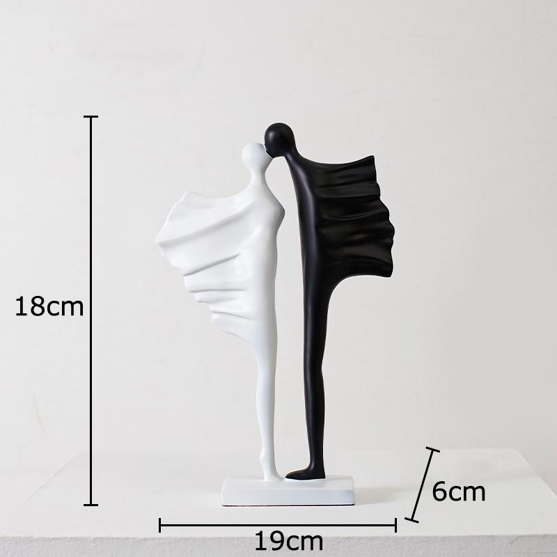 

Abstract Couples Figures Statue Desk Decoration Lovers Character Resin Sculpture Modern Crafts Ornaments Room Aesthetics Decor