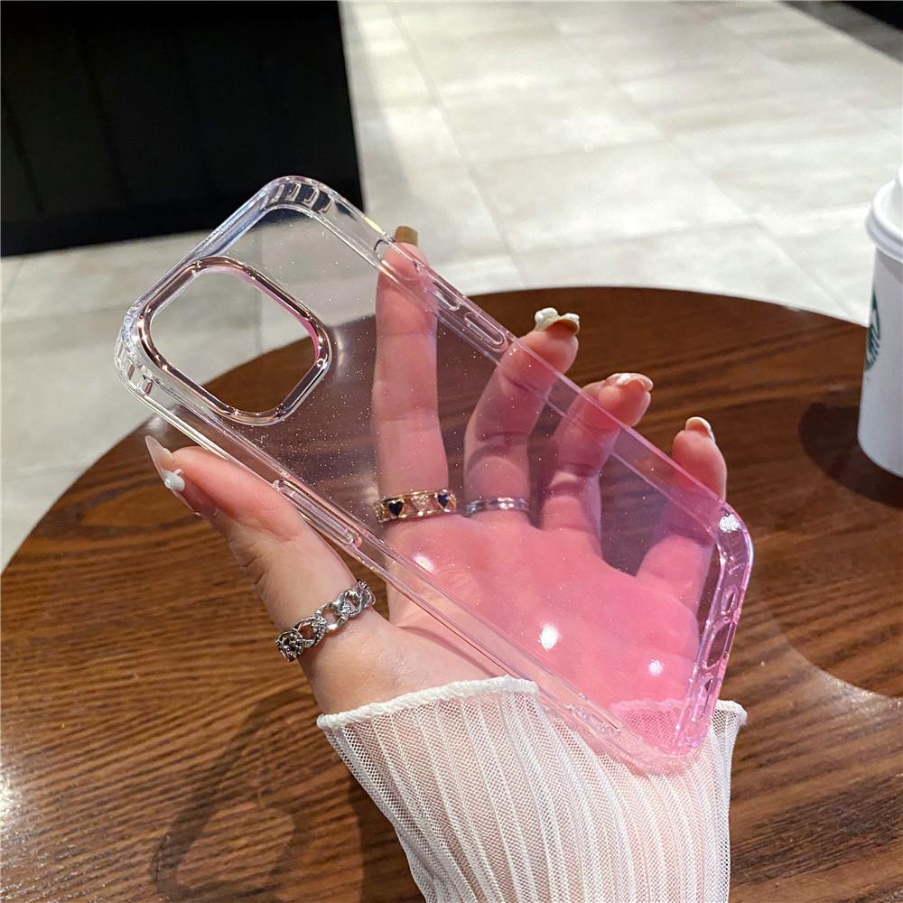 Applicable to iphone17 gradual color change apple 14promax star glitter 13 electroplating transparent anti-drop 15 mobile phone case