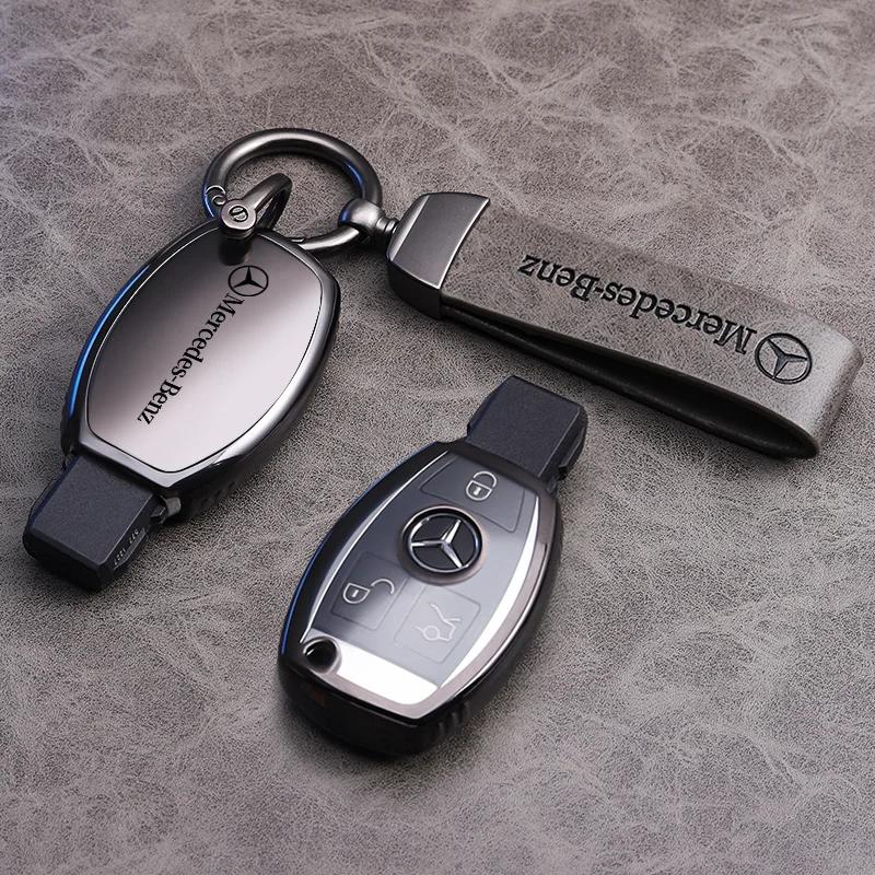 RPO5 Car Key Fob Cover Case Keychain Holder For Mercedes Benz Accessories A200 C180 C200 C300 GLA250 GLC300 GLE400 GLE500