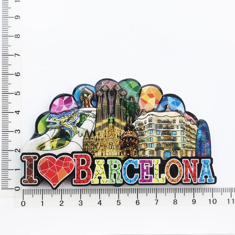 Spain Barcelona Travelling Fridge Magnets Wooden Magnetic Stickers Tourist Souvenirs Wedding Birthday Gifts Home Decoration