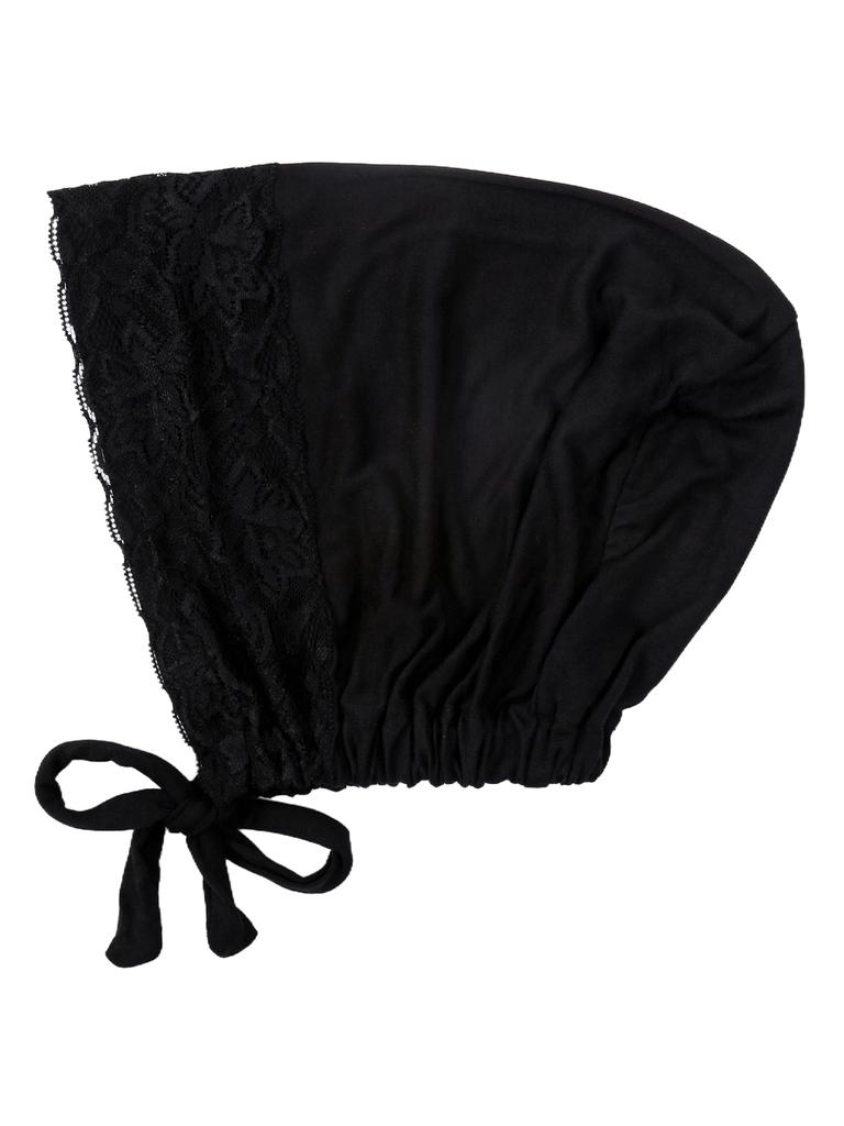 Soft Elastic Strap Muslim Turban Hat Lace Inner Hijab Caps Islamic Underscarf Bonnet India Hats Female Headwrap Turbante Mujer