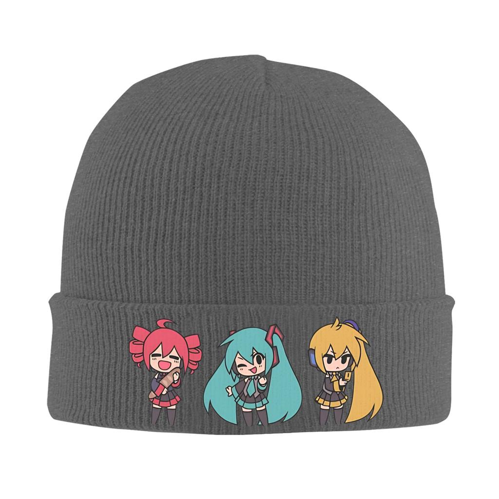 Triple Baka Kasane Teto  Beanie Hats  Bonnet Hats Unisex Adult Retro Hippie Knitting Hat Autumn Design Elastic Caps