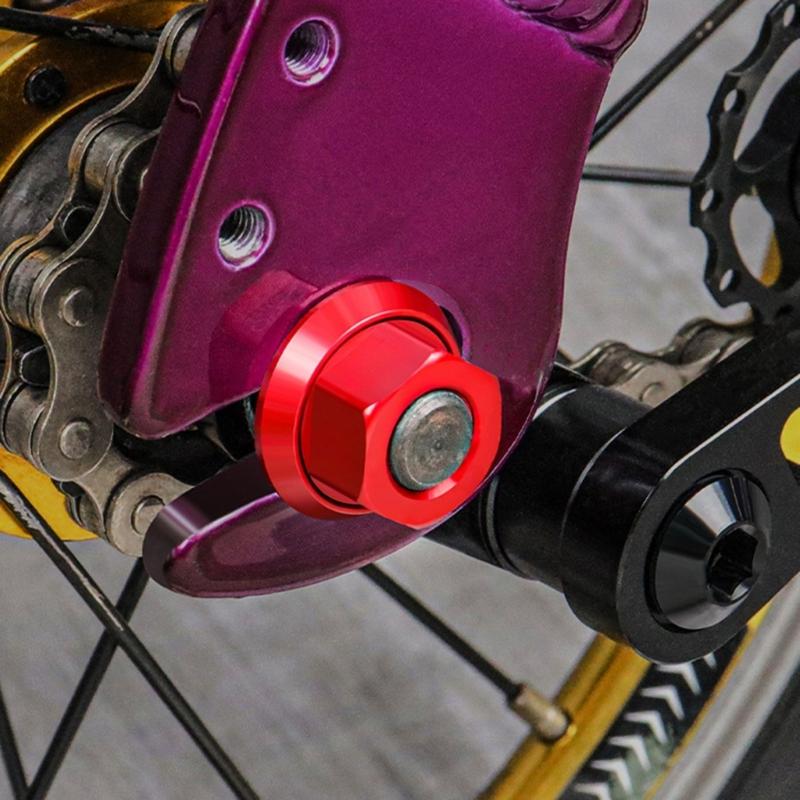 1 Piece Aluminum Alloy Bike 3/8 M10 Hubs Nut Bolts Screws For Fixed Gear Mountain Bicycles Front & Rear Bike Wheel Axle