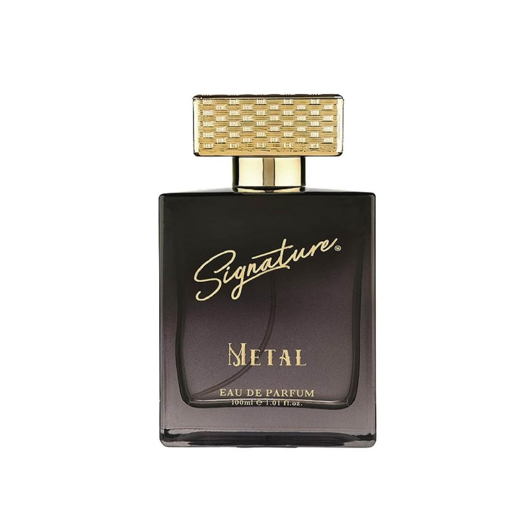 Signature Aura - Metal Eau de Parfum - 100ml | Long Lasting Fragrance for Men | Woody Spicy Scent | Luxury Everyday Wear Perfume Gift for Him