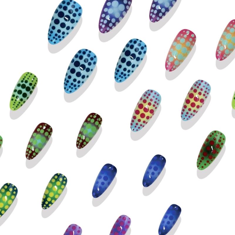 Press On Nail,Fake Nail Stick Glues On Nail False Nail Acrylic Nail Artificial False Nail for DIY Nail Art Designs