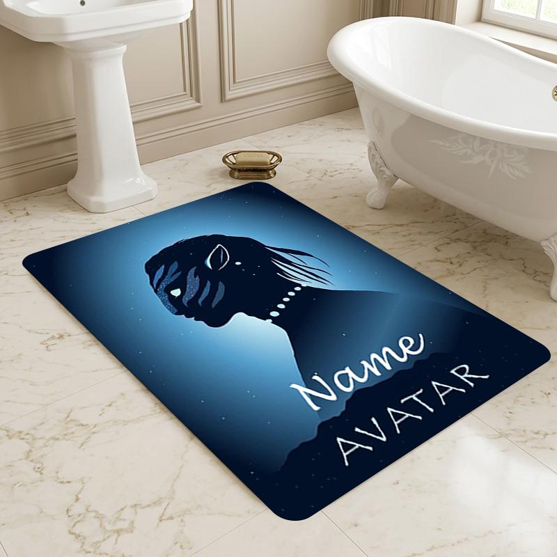 Tappeto Personalizzato con Nome e Avatar Mondo Soggiorno Antiscivolo Morbido Tappeto per Camera da Letto Sala Giochi Divano Ufficio Decorazioni per la Casa Zerbino