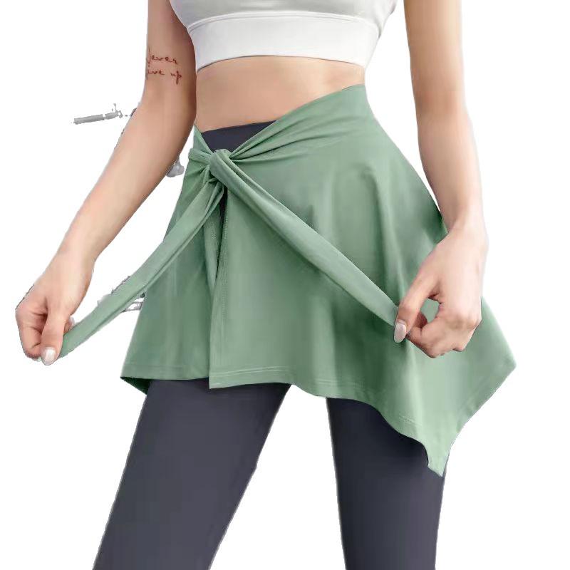 Yoga Wrap Skirt: Slimming Tie Waist, Hip-Covering, Short Dance & Fitness Skirt