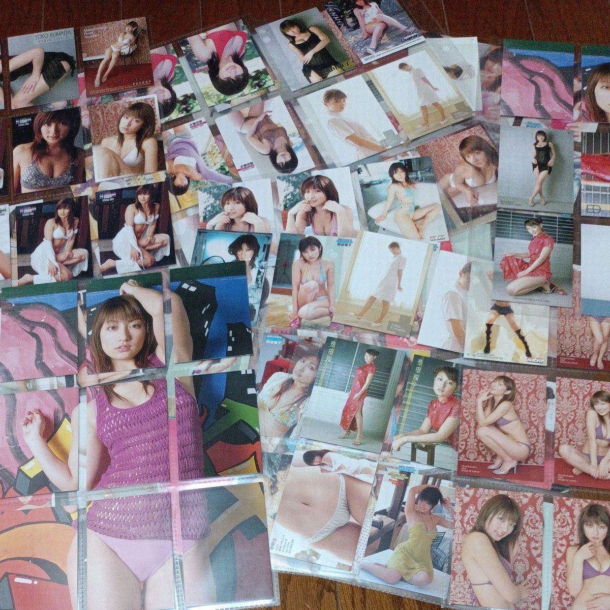 Used Yoko Kumada Gravure Idol Swimsuit Trading Card Set of around 120 pieces