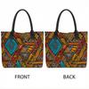  African Tribal Pattern Tote Bag Fashion Large Capacity Canvas Shoulder Bag for Daily Use