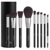 DUcare Makeup Brush 9-piece Set Brushes Tools Eyeshadow Face Made Carefully Selected Fine Bristles Includes Holder Case Portable Black Color D0911