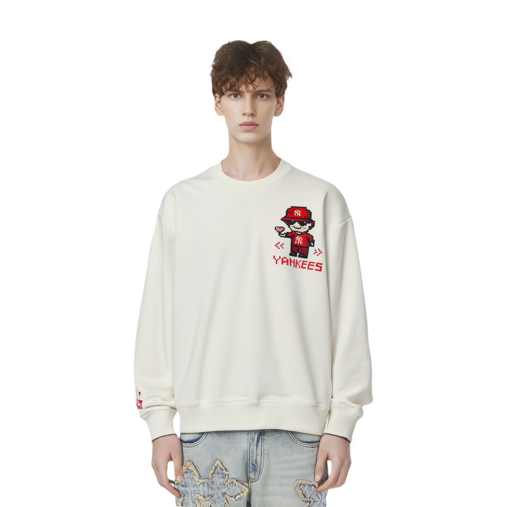 MLB FW22 San Francisco Giants Cartoon Character Embroidered Long Sleeve Sweatshirt Unisex sweatshirt Off-White 3AMTP0326-50IVS