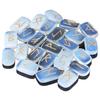 Crocon Opalite Rectangle Rune Set | 25pcs | Elder Futhark Alphabet Engraved | With Pouch | 20-25mm