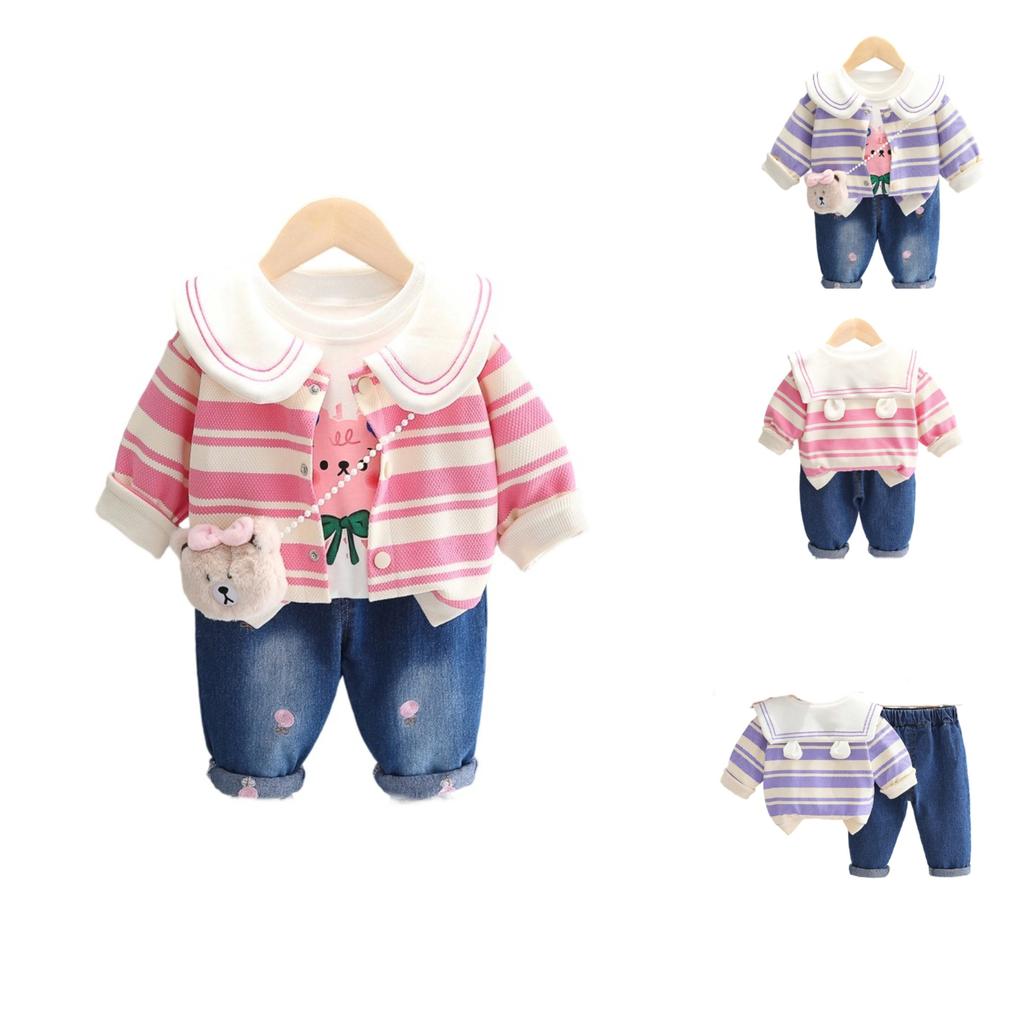 Dětská ležérní souprava s dlouhým rukávem, pohodlné každodenní oblečení