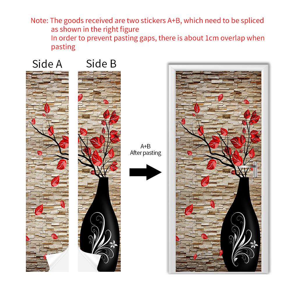 Cross-Border Self-Adhesive Removable Door & Wall Sticker for Rental Room Renovation.