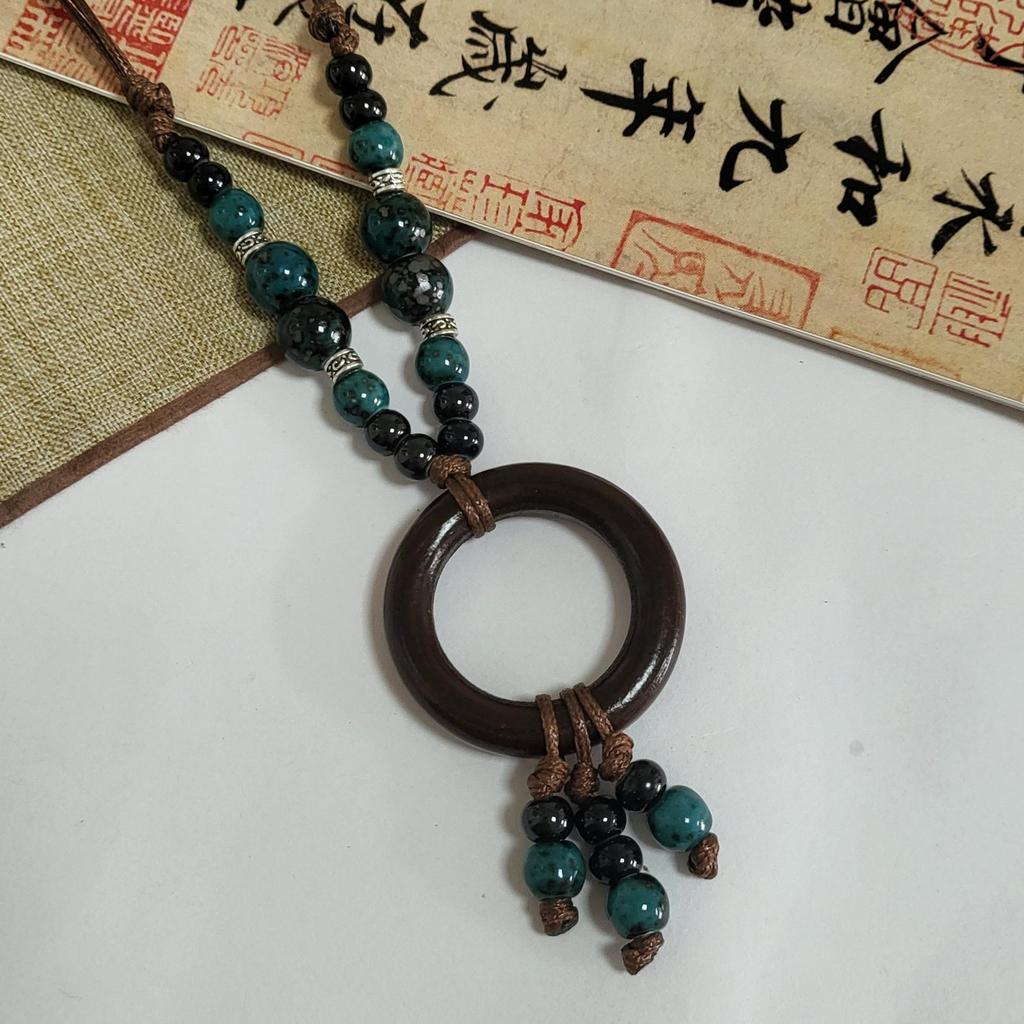 Qingge Ethnic-Style Butterfly Pendant Necklace for Women