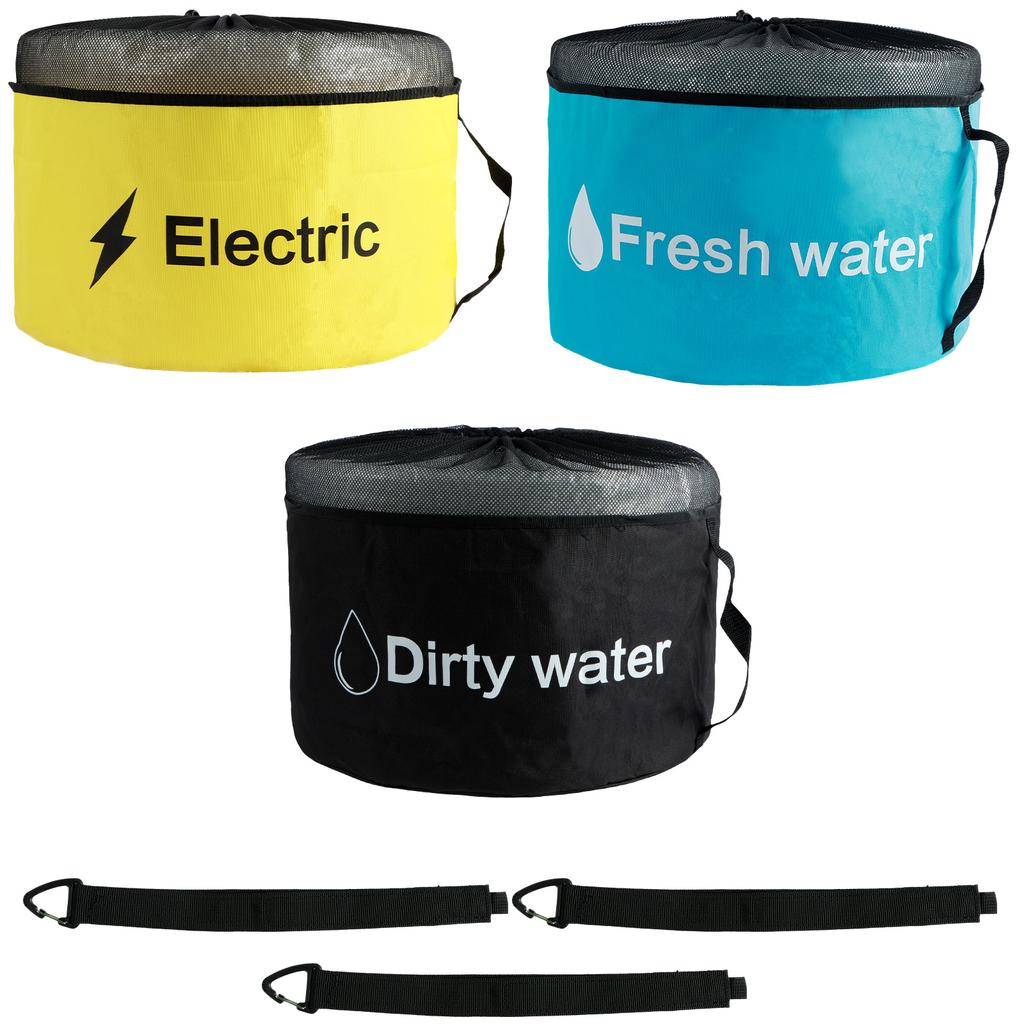 3/4 Stück Wohnmobile Wohnwagen Schlauch Aufbewahrungstasche Wasserdichtes Wohnmobil Zubehör Abwasser Schläuche Kabel Reise Fracht Organizer