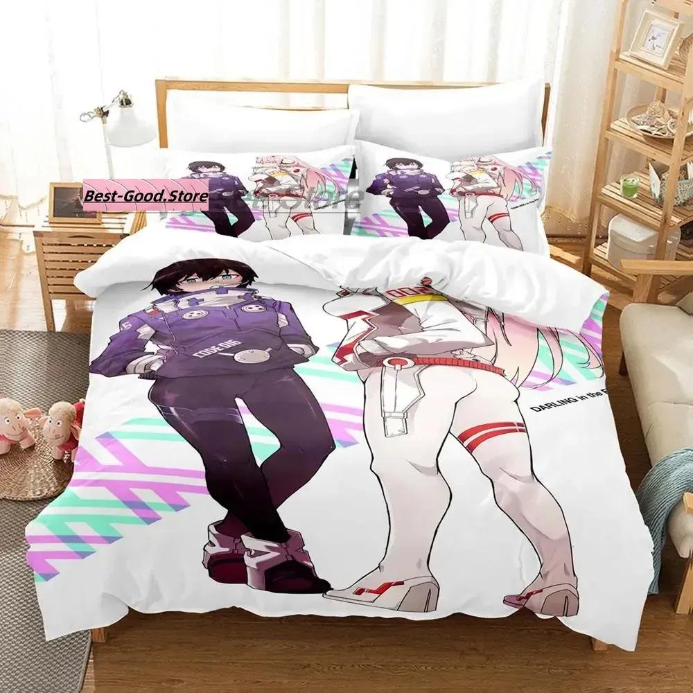 Darling In The Franxx Bedding Set Single Twin Full Queen King Size Bed Set Aldult Kid Bedroom Duvetcover Sets 3D bed sheet set