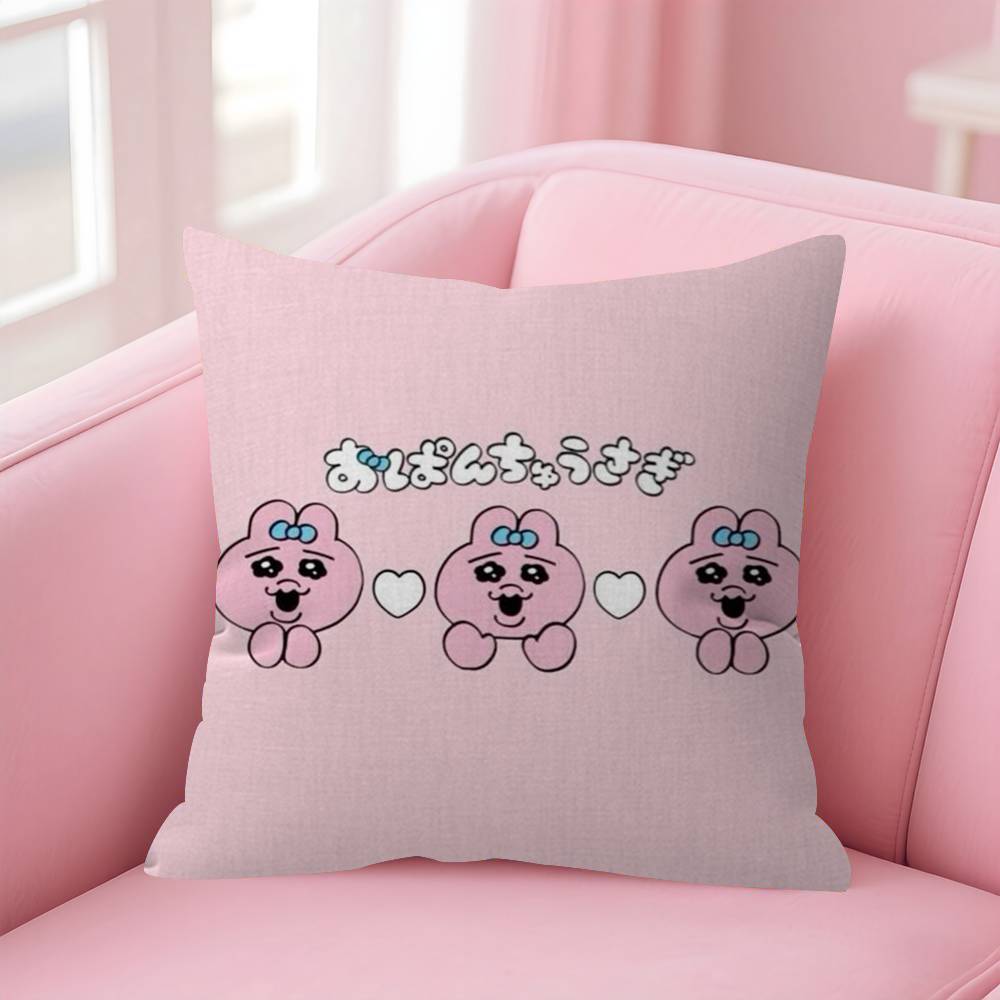 Kawaii OOpanchu Usagi  Maple Design Cushion Cover Happy Autumn Harvest decor Holiday Decorati Pillow Cover