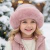 1pc Furry Hats For Women, Autumn/Winter Korean Warm Hats, Solid Flattering Mongolian Hats, Thickened Winter Outfits