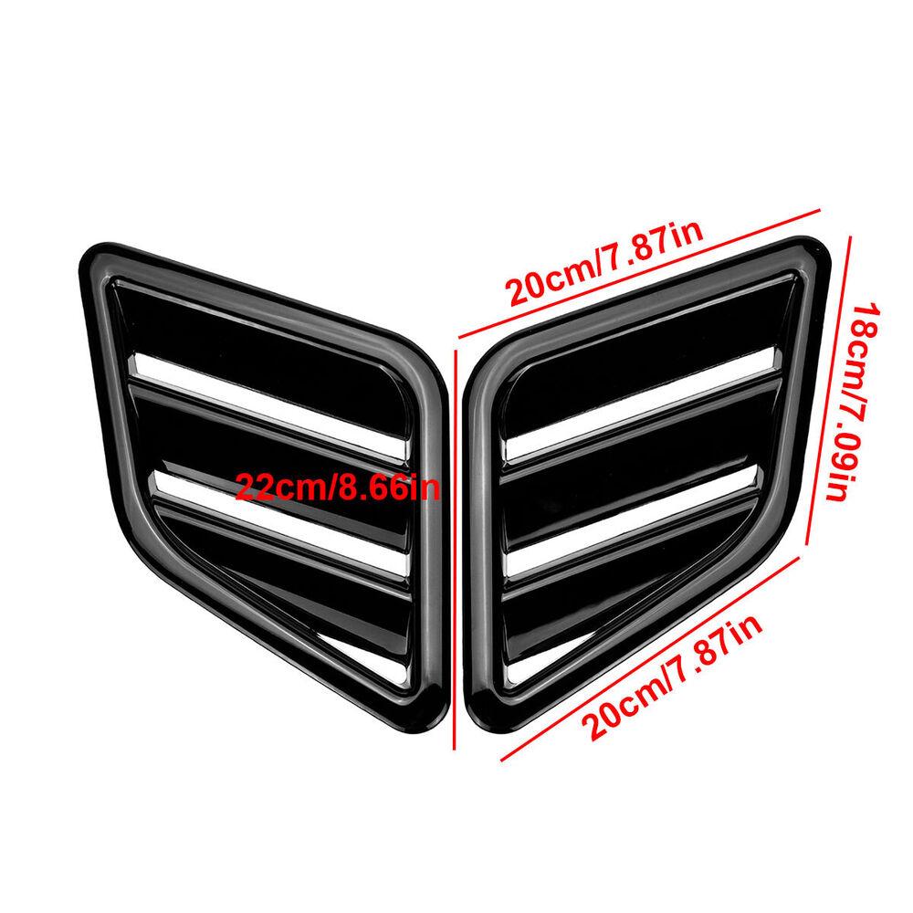 2X Engine Hood Vent For Renault Megane 3 RS Clio MK4 2010-2016 Louvers Air Scoop Bonnet Vent Cover Air Intake Cover Glossy Black