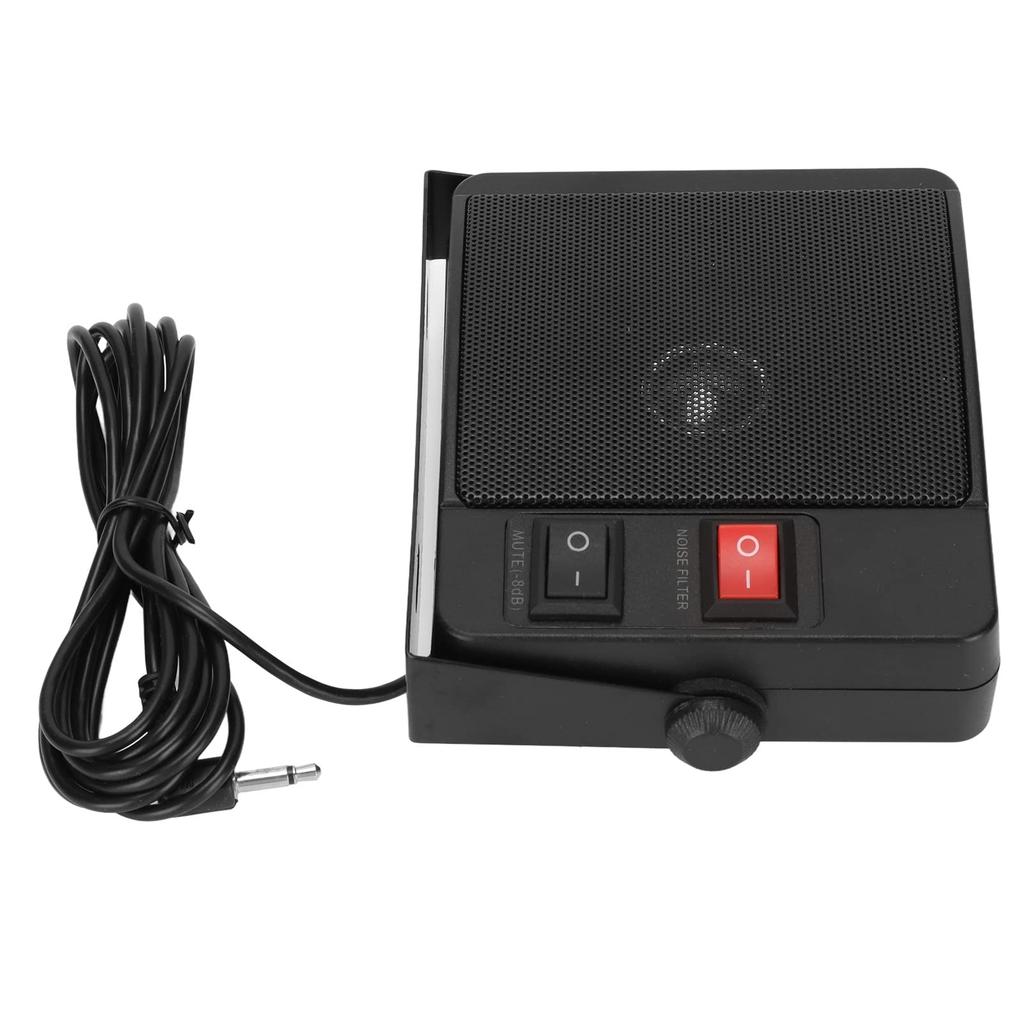 External Communication Speaker, Car Radio Speaker for Yaesu FT 1802M, FT 1807M, FT 1900R, Kenwood, 3.5mm Clear Sound, Mounting Stand Included