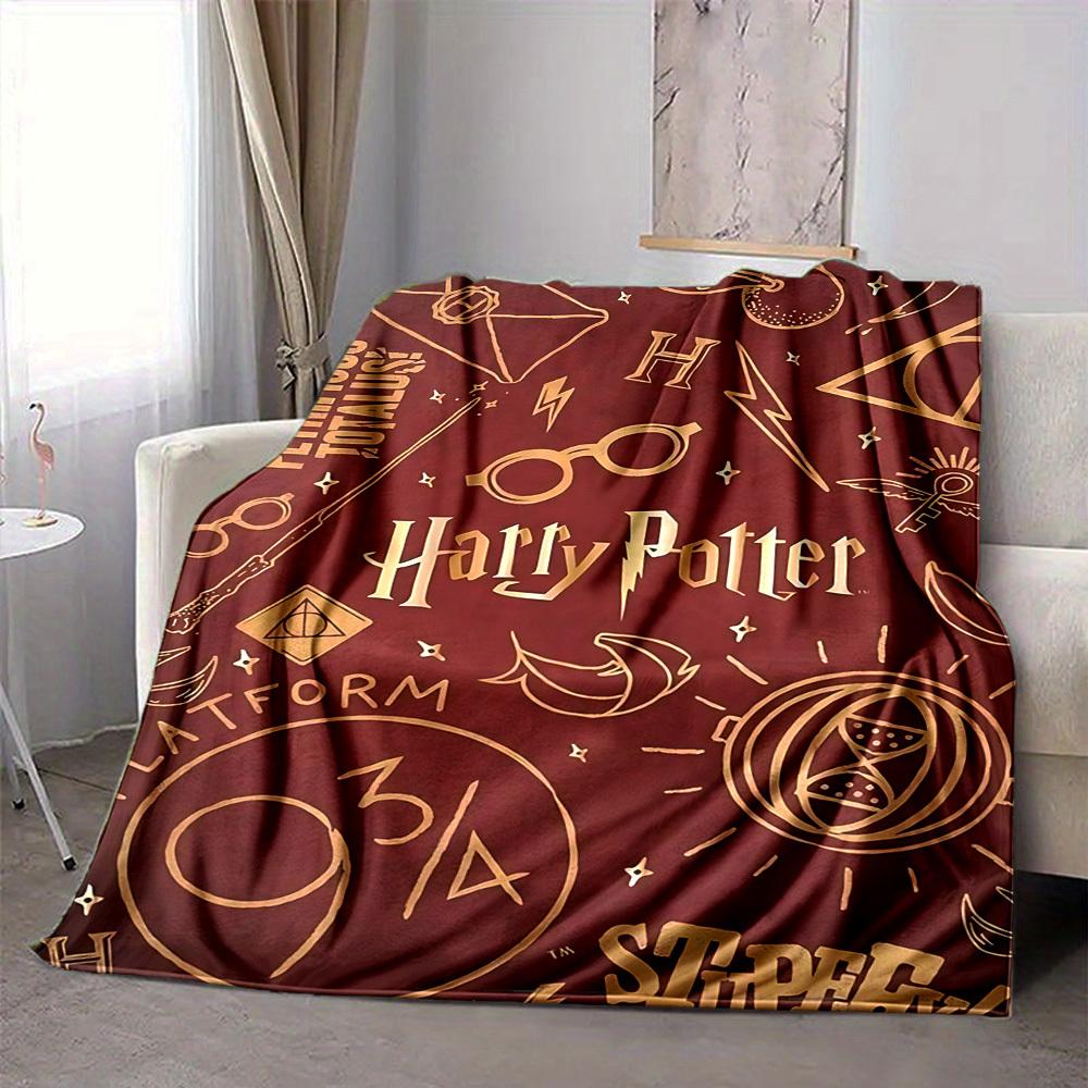 1pz Coperta Harry Potter Leggera in Flanella per Divano, Letto, Viaggio, Campeggio, Soggiorno, Ufficio, Divanetto, Sedia e Letto