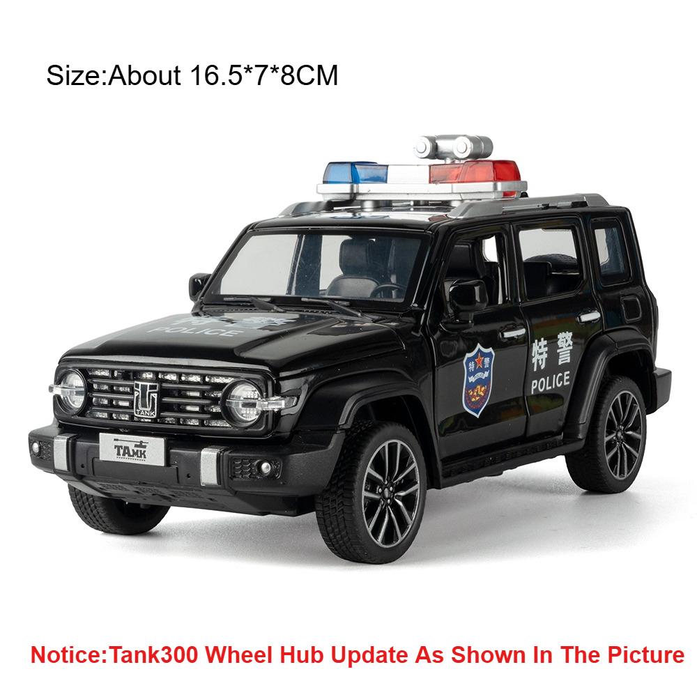 

1:32 Tank300 Sabertooth Car Model Toy Alloy Body Doors Opened Shock Absorption Off-road Police Cars Models Children s Gifts