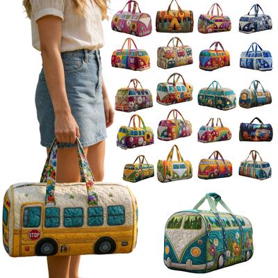 3D Chicken Series Quilted Pleated Cotton Travel Bag Fashion Printed Ladies Yoga Bag Handbag