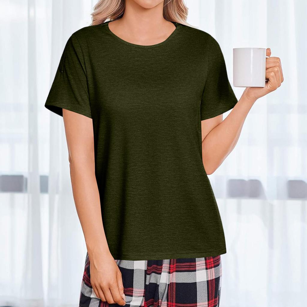 Women's Post-operative Short-sleeved Color Shirt With Shoulder Zipper And Side  Closure.