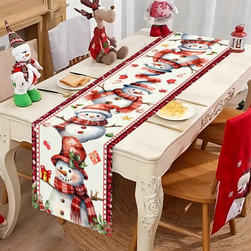 Christmas Elk Table Runner Christmas Decorations For Home 2026 Navidad Natal Xmas Table Decor Gifts Happy New Year Tablecloth