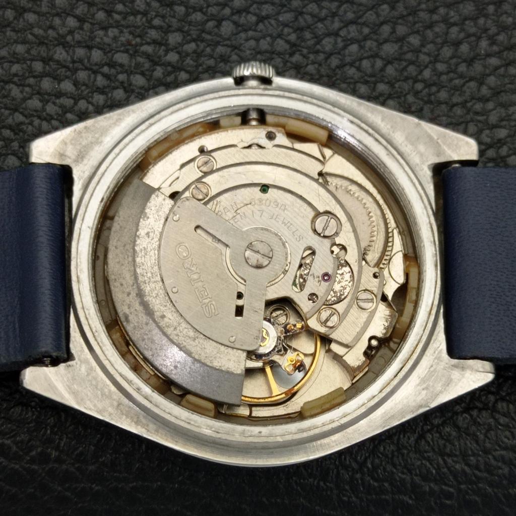 AUTOMATIC VINTAGE SEIKO JAPAN 6309A MENS SKY BLUE COLOR DIAL WATCH a701249-5 R206a-a701249