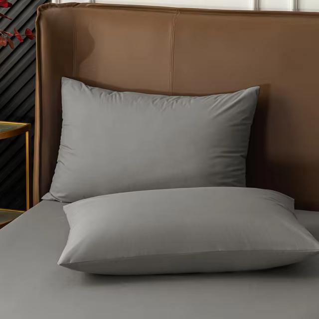 

1PC Solid Color Bed Sheet, Comfortable Fitted Sheets, Deep Pocket Mattress Protective Cover Bedding Collection Smooth Texture 2pc pillowcase серый