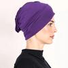Wrap Style Turban Hat Elastic Islamic Headband New Hijab Caps  Hair Loss